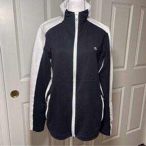 Ralph Lauren Track Running Jacket Colorblock Mock Neck Two-Tone Athleisure XL